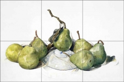 Green Pears by Charles Demuth Ceramic Tile Mural CD001
