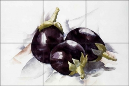 Eggplants by Charles Demuth Ceramic Tile Mural CD004