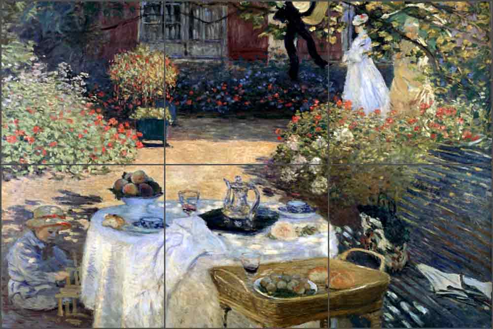 The Luncheon by Claude Oscar Monet Ceramic Tile Mural COM003