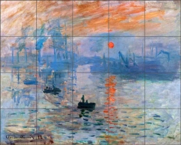 Sunrise by Claude Oscar Monet Ceramic Tile Mural COM021