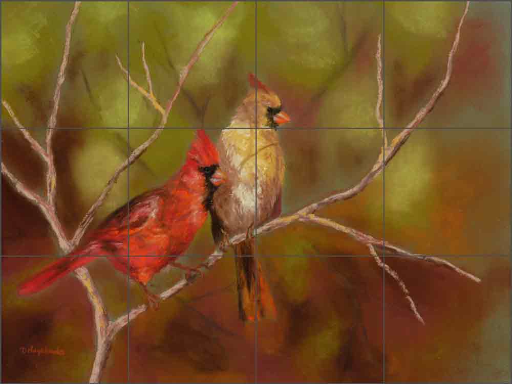 Cardinal Rule by Debbie Hughbanks Ceramic Tile Mural DHA020