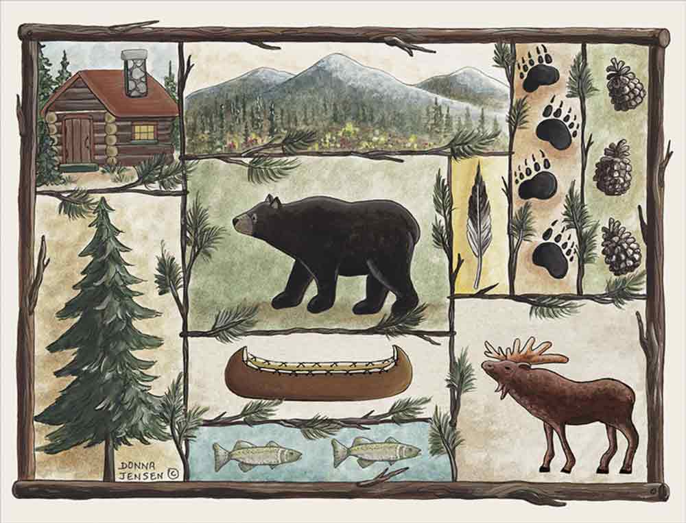 Cabin Fever by Donna Jensen Ceramic Accent & Decor Tile DJ002AT