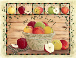 An Apple a Day by Donna Jensen Ceramic Accent & Decor Tile DJ007ATCS