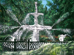 Forsyth Fountain by Derek McCrea Ceramic Tile Mural DMA067