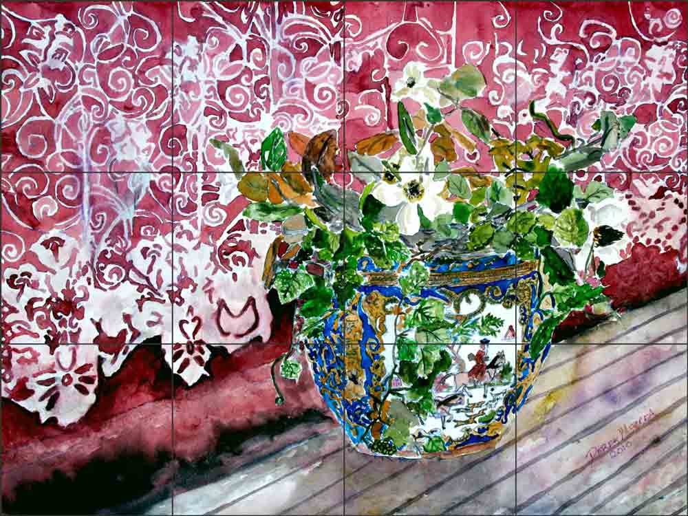 Still Life with Lace by Derek McCrea Ceramic Tile Mural DMA074