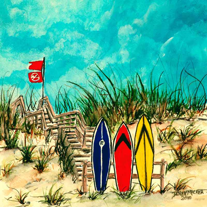 Surfboards by Derek McCrea Accent & Decor Tile DMA080AT