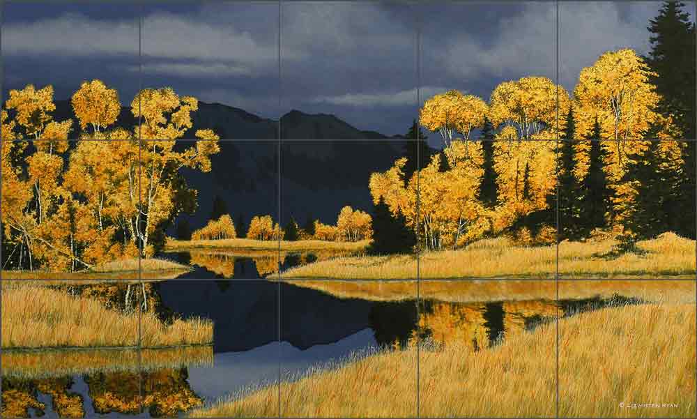 Darkness and Light by Liz Mitten Ryan Ceramic Tile Mural EWH-LMR018