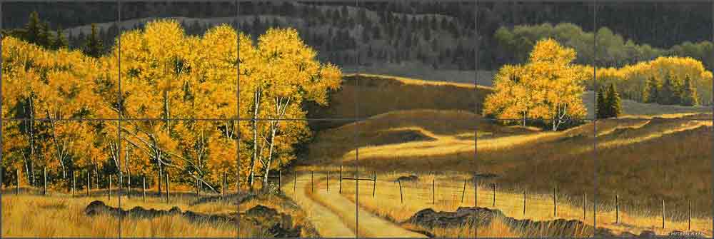 Gateway 2 Ranch by Liz Mitten Ryan Ceramic Tile Mural EWH-LMR019