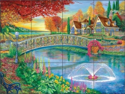 Peaceful Retreat by Fernando Agudelo Ceramic Tile Mural FAA004