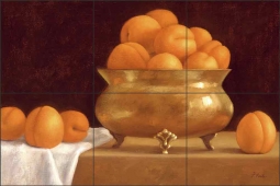 Apricots by Frances Poole Ceramic Tile Mural FPA004-2