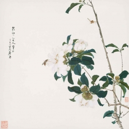 Insects and Flowers 1 by Ju Lian Accent & Decor Tile JL2001AT