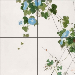 Insects and Flowers 5 by Ju Lian Ceramic Tile Mural JL2005