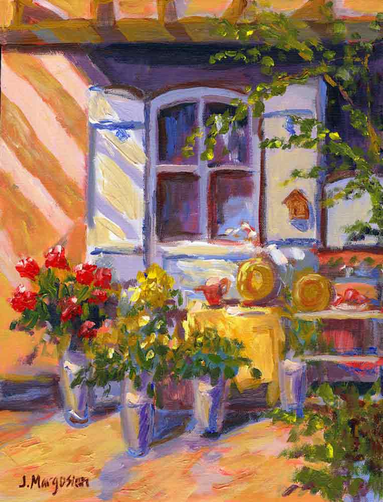 Monet Flowers by Joanne Morris Margosian Ceramic Accent & Decor Tile JM102AT