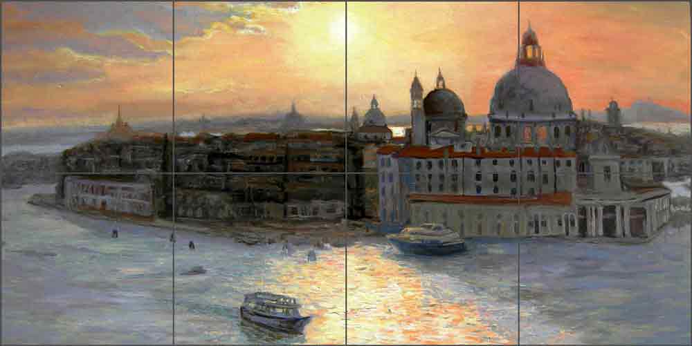 Buona Sera Venezia by Joanne Morris Margosian Ceramic Tile Mural JM113