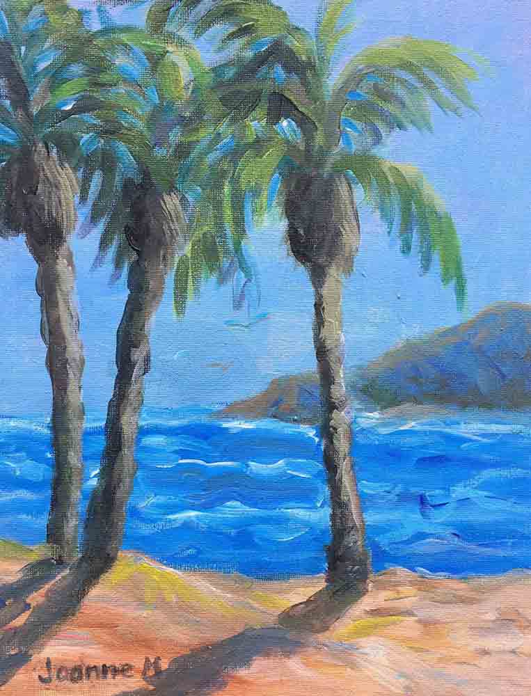 A Relaxing Time in the Palms by Joanne Morris Accent & Decor Tile JM136AT