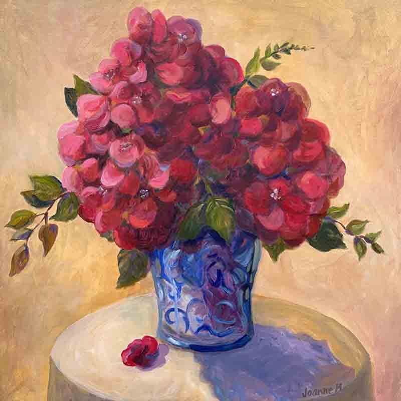 Bougainvillea Vase by Joanne Morris Accent & Decor Tile JM135AT