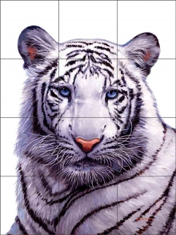 Siberian Tiger by Jack White Ceramic Tile Mural JWA021