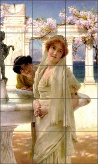 A Difference of Opinion by Sir Lawrence Alma-Tadema Ceramic Tile Mural LAT077