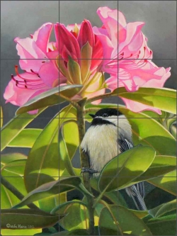 My Little Chickadee by Leslie Macon Ceramic Tile Mural LMA048