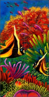 Business as Usual by Micheline Hadjis Ceramic Tile Mural MHA032