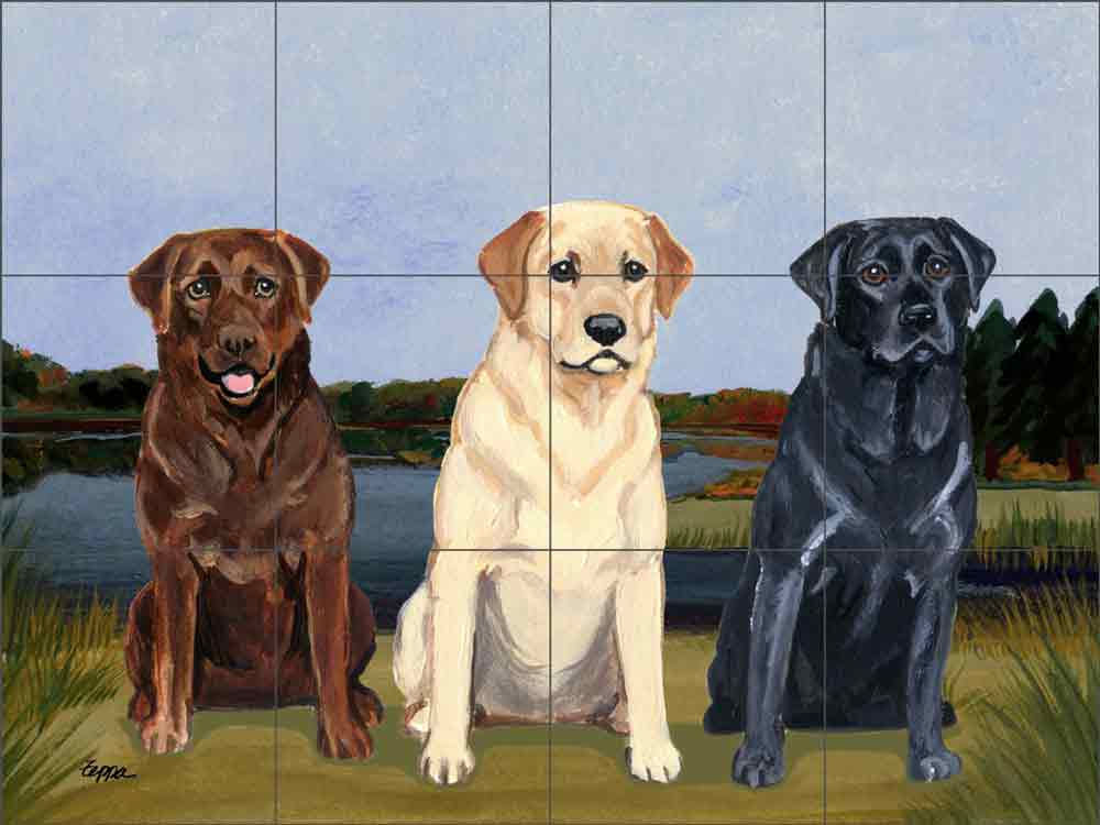 3 Labs by M. K. Zeppa Ceramic Tile Mural MKZ001