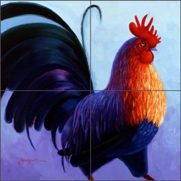 Traveling Alarm 1 by Mikki Senkarik Ceramic Tile Mural MSA050