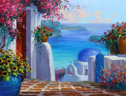 Memories of Greece by Mikki Senkarik Accent & Decor Tile MSA070