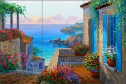Captivating Mediterranean by Mikki Senkarik Ceramic Tile Mural MSA079