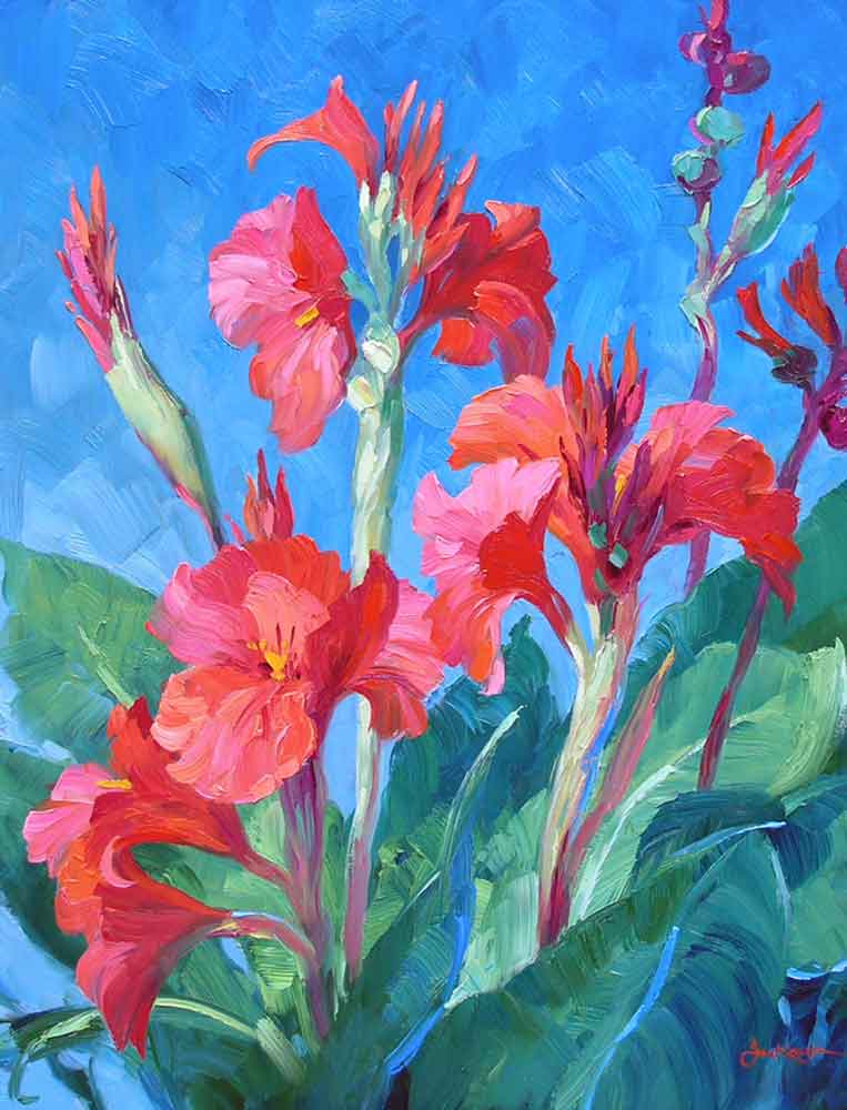 Captivating Canna Lilies by Mikki Senkarik Accent & Decor Tile MSA109AT