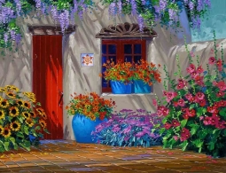 In the Shadow of the Wisteria by Mikki Senkarik Accent & Decor Tile MSA136AT