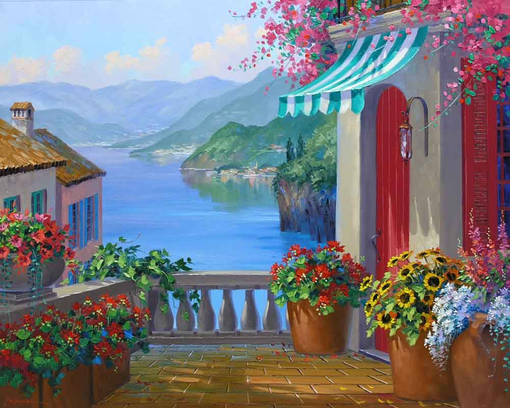 Lake Como Reflections by Mikki Senkarik Accent & Decor Tile MSA139AT