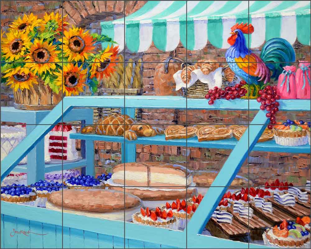 Scrumptious Remembrance by Mikki Senkarik Ceramic Tile Mural MSA254