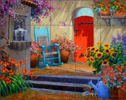Hummingbird Retreat by Mikki Senkarik Ceramic Tile Mural MSA260