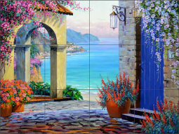 Tranquil Sea by Mikki Senkarik Ceramic Tile Mural MSA269