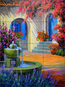 Solitude by Mikki Senkarik Ceramic Tile Mural MSA276