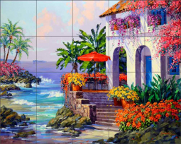 Wet Sands by Mikki Senkarik Ceramic Tile Mural MSA279