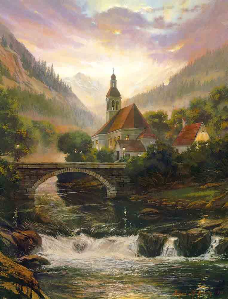 Alpine Church by Nenad Mirkovich Accent & Decor Tile NMA003AT