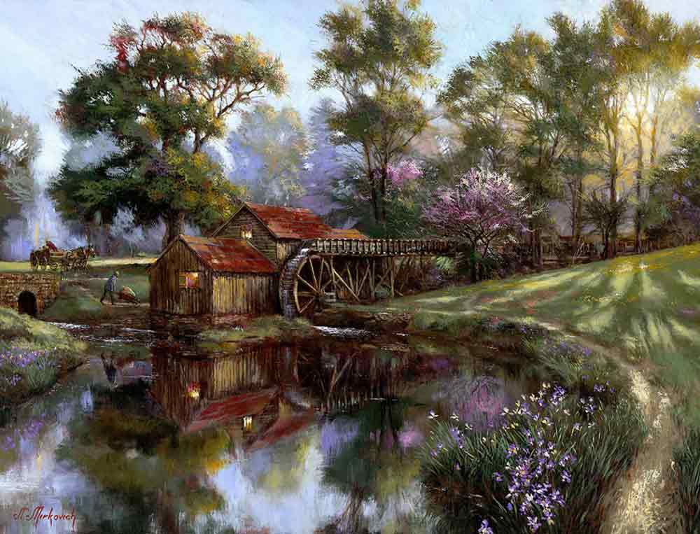 Mabry Mill by Nenad Mirkovich Ceramic Accent & Decor Tile NMA046AT