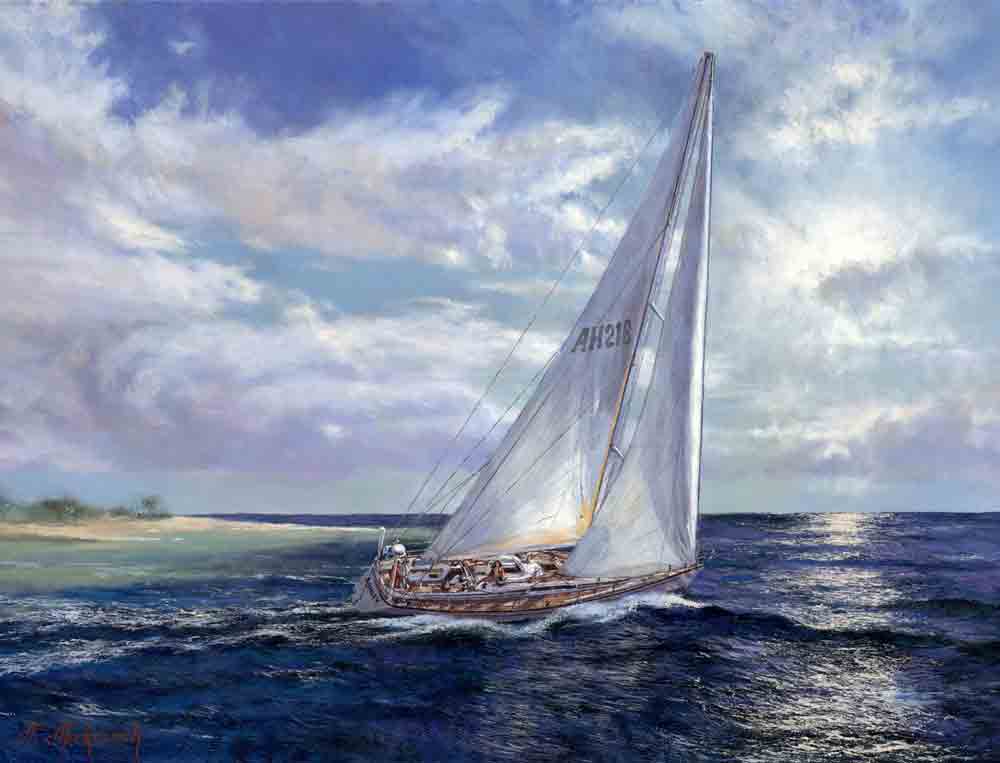 Sailing by Nenad Mirkovich Ceramic Tile Mural NMA072AT