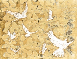 Birds on Brown by Elizabeth St Hilaire Accent & Decor Tile OB-EN576AT