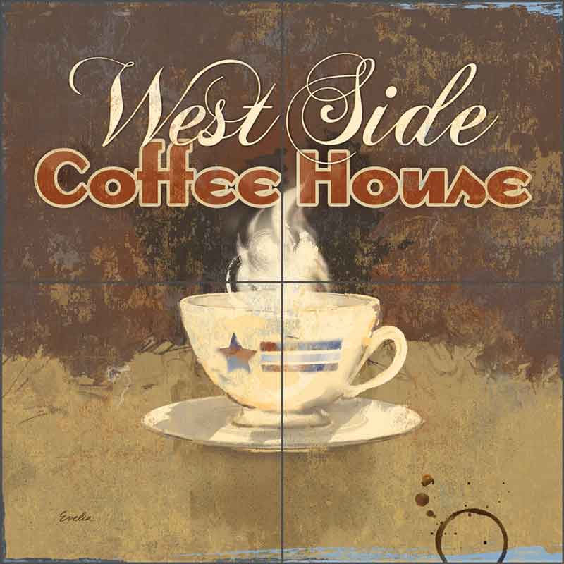 Coffee House V by Evelia Ceramic Tile Mural OB-ES84g