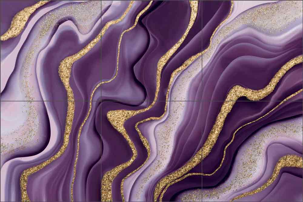 Marbled Ink II by Andrea Haase Ceramic Tile Mural OB-HAA0798b