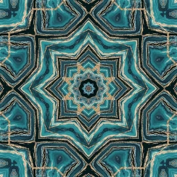 Gold Teal Tile by Andrea Haase Accent & Decor Tile OB-HAA1105AT