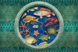 Underwater Paradise by Andrea Haase Ceramic Tile Mural OB-HAA1136