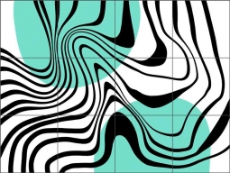 Shape N Lines by Andrea Haase Ceramic Tile Mural OB-HAA1171a