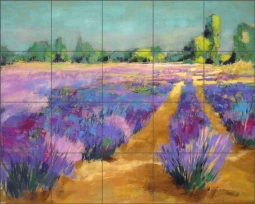 Lavender Morning Light by Jennifer Gardner Ceramic Tile Mural OB-JG146