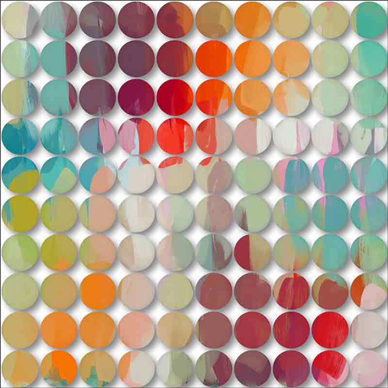 Colorful Circles 7 by Irena Orlov Accent & Decor Tile OB-ORL8385AT