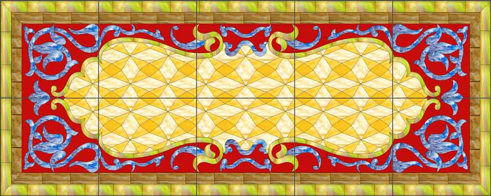 Victorian - Eastern Influence by Paned Expressions Studios Ceramic Tile Mural OB-PES95