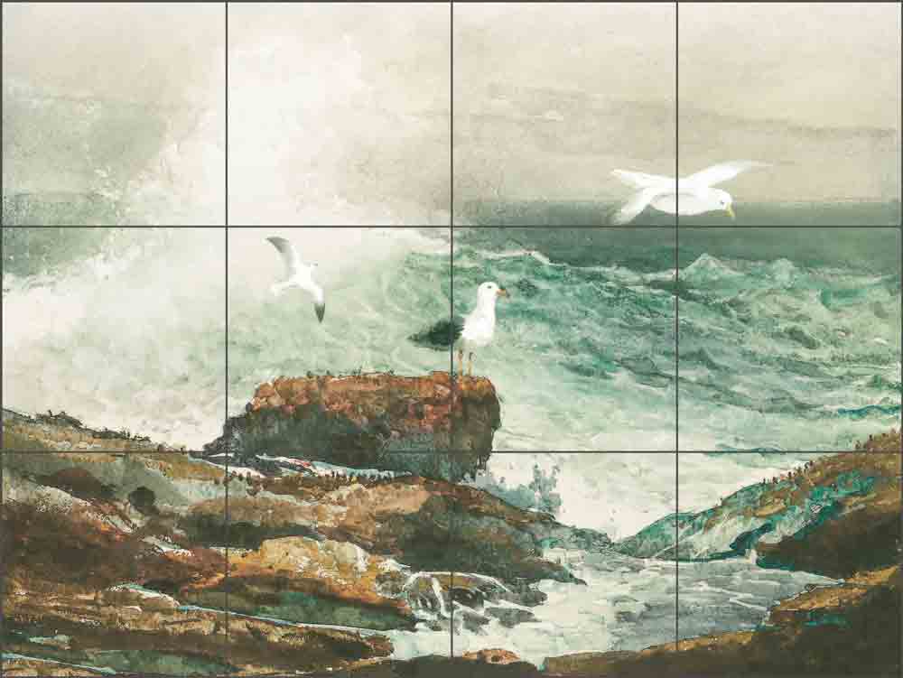 Green Ocean 1 by Steve Hunziker Ceramic Tile Mural OB-SH846