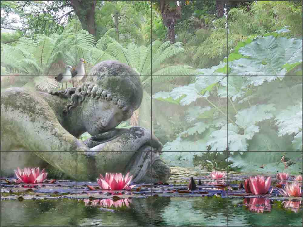 Monument Garden 1 by Steve Hunziker Ceramic Tile Mural OB-SH852